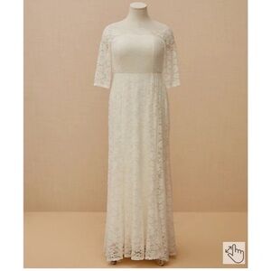 NWT TORRID Ivory Lace Off Shoulder Fit & Flare Wedding dress